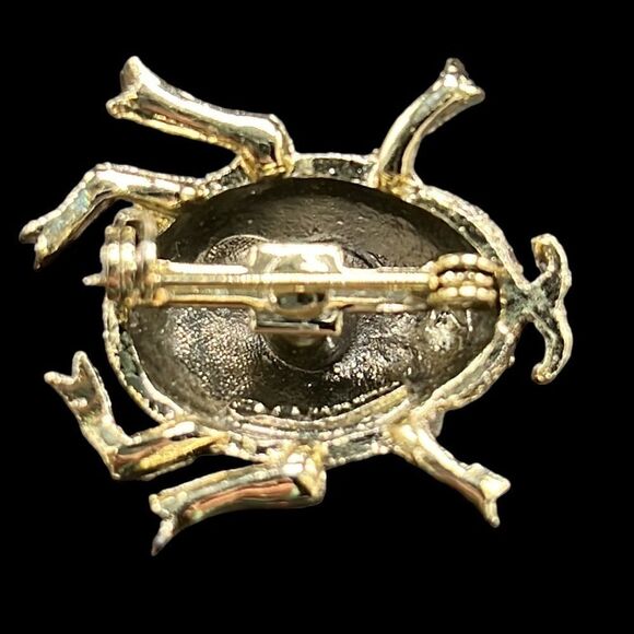 Vintage Gerrys Red Beetle Brooches Set of 2 Gold Tone Insect Pin Fashion Jewelry - Picture 3 of 8